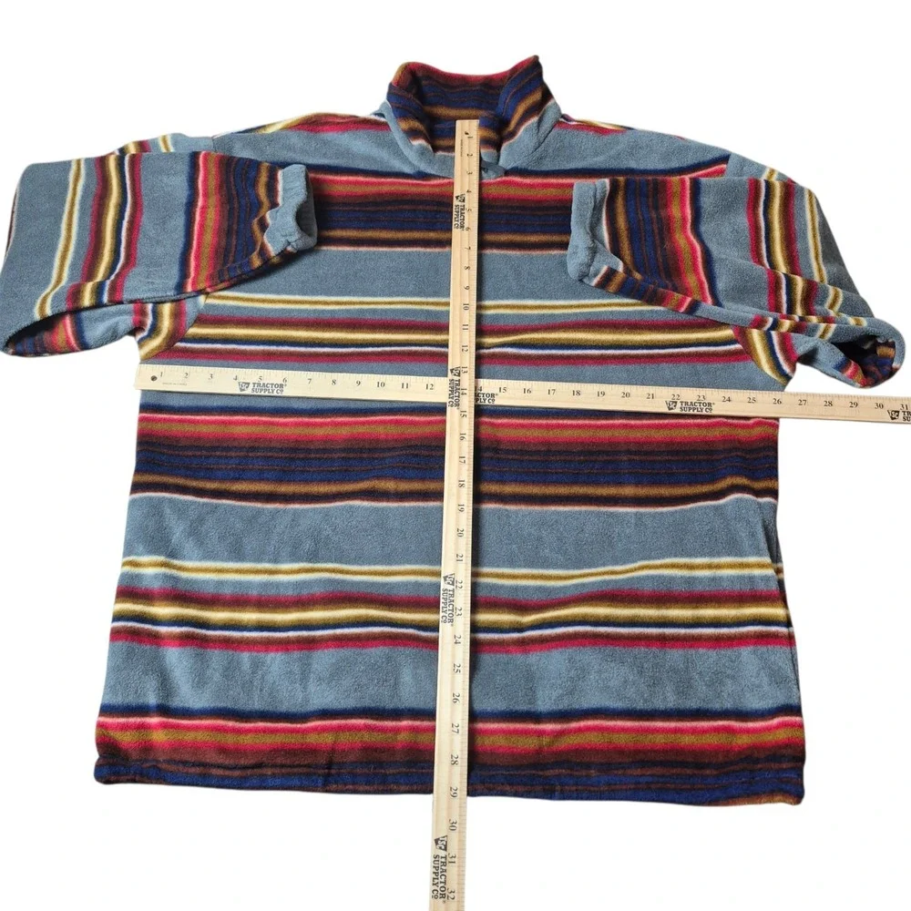 VTG Sun Ice Men's XL Polartec Fleece‎ Pullover Southwest Striped Aztec